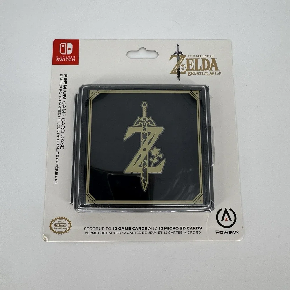 Licensed Legend of Zelda Nintendo Switch Black Game Card Case Brand New